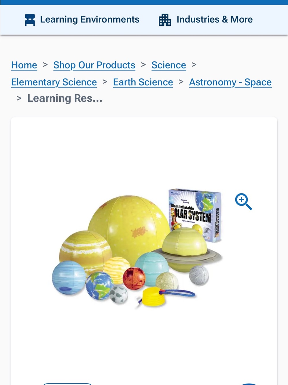 Solar System Inflatable Planet Set - Yellow Sun - Picture 5 of 6